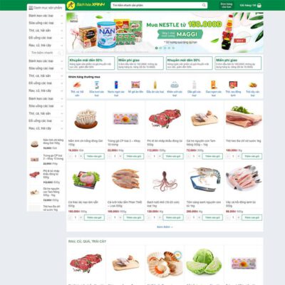 Thiết kế web bách hóa xanh