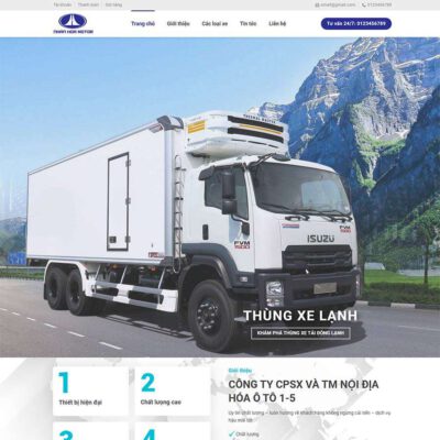 Thiết kế web bán xe tải đông lạnh