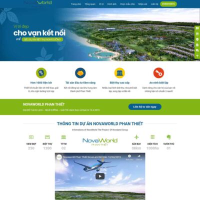 Thiết kế web landing page bất động sản 06