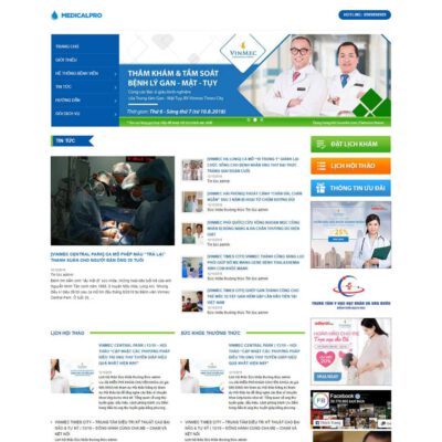 Thiết kế web bệnh viện, phòng khám