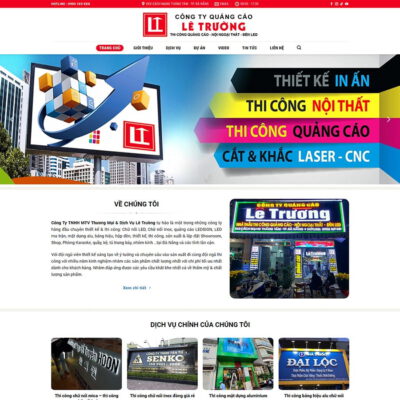 Thiết kế web làm biển quảng cáo