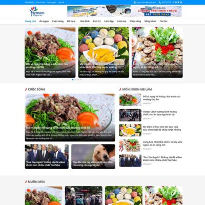 Thiết kế web blog, tin tức du lịch