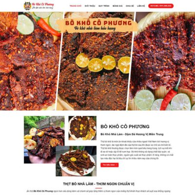 Thiết kế web bán bò khô