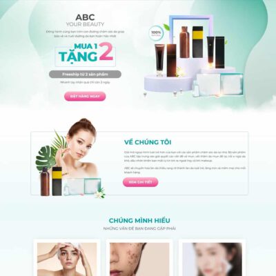 Thiết kế web Landing page mỹ phẩm