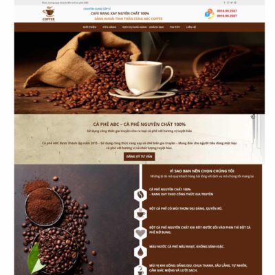 Thiết kế web bán cafe nguyên chất