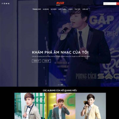 Thiết kế web giới thiệu ca sỹ
