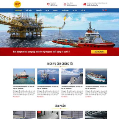 Thiết kế web công ty cơ khí