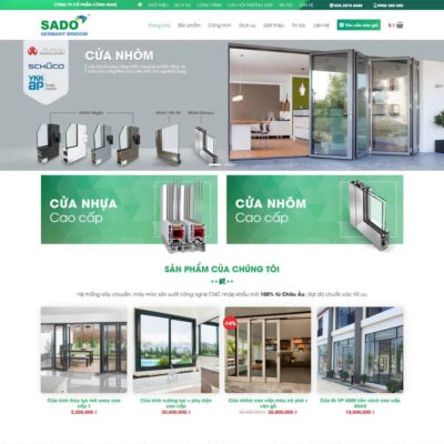 Thiết kế web công ty nhôm kính 01
