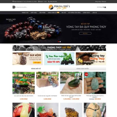 Thiết kế web đá quý, vật phẩm phong thủy 02