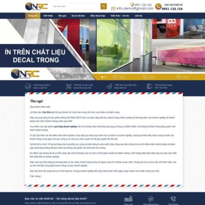 Thiết kế web dịch vụ thi công dán decal