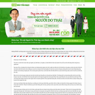 Thiết kế web khóa học đào tạo