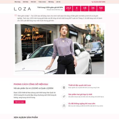 Thiết kế web landing page bán thời trang, quần áo