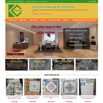 Thiết kế web bán kho gạch men