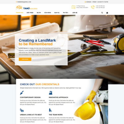 Thiết kế web giới thiệu công ty xây dựng 02