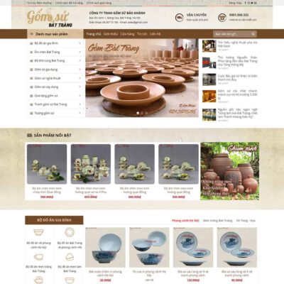 Thiết kế web bán đồ gốm, sứ