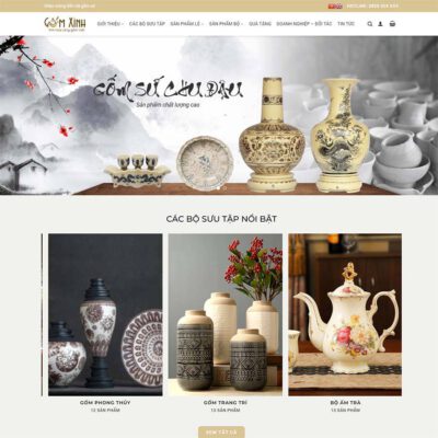 Thiết kế web bán gốm sứ 02