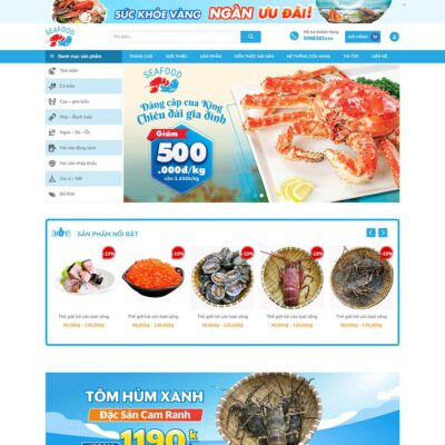 Thiết kế web bán hải sản 02
