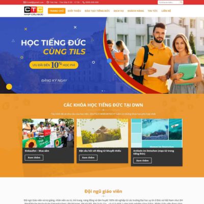 Thiết kế web trung tâm đào tạo tiếng Đức