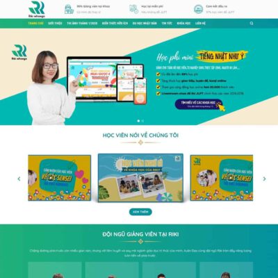 Thiết kế web trung tâm học tiếng Nhật