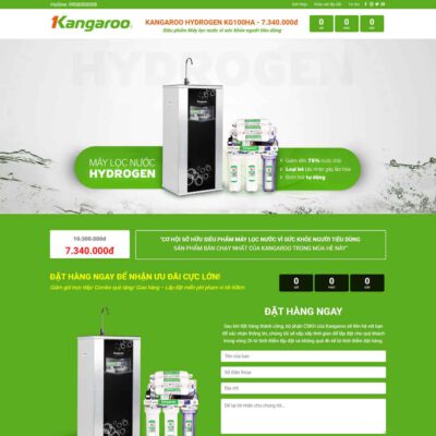 Thiết kế web lading page bán giới thiệu máy lọc nước