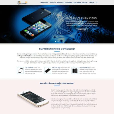 Thiết kế web dịch vụ sửa chữa, thay kính điện thoại