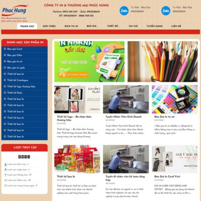 Thiết kế web công ty in ấn 03
