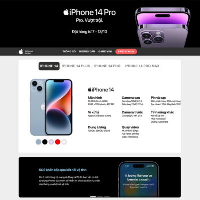 Thiết kế web Lading Page bán Iphone 02