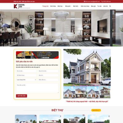 Thiết kế web công ty kiến trúc 03