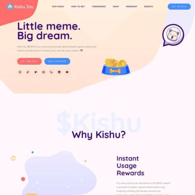 Thiết kế web Landing page giới thiệu tiền điện tử – crypto 02