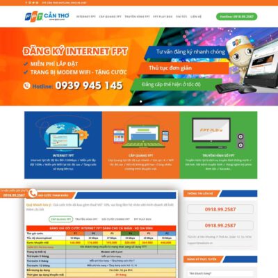 Thiết kế web dịch vụ lắp mạng internet