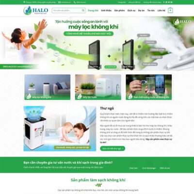 Thiết kế web bán máy lọc khí 03