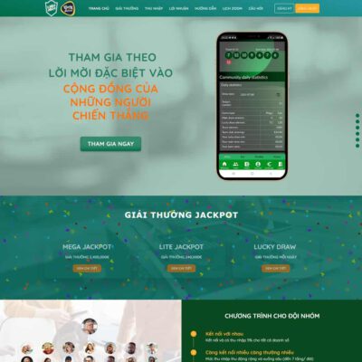Thiết kế web giới thiệu đầu tư xổ số luckydozens