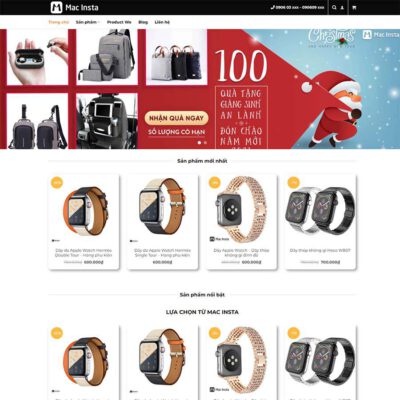Thiết kế web shop phụ kiện mac