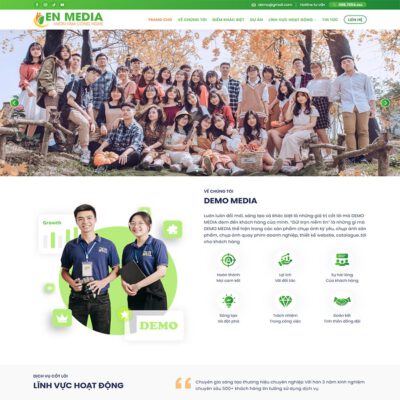 Thiết kế web công ty marketing, media