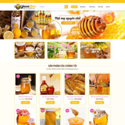 Thiết kế web bán mật ong 01