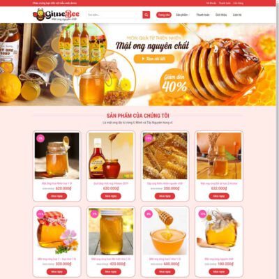 Thiết kế web bán mật ong 02