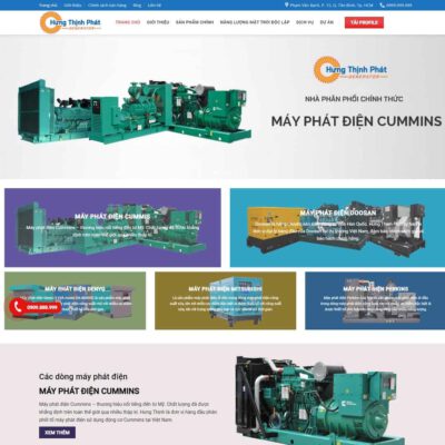 Thiết kế web công ty cung cấp máy phát điện