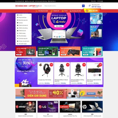 Thiết kế web bán máy tính, laptop 03