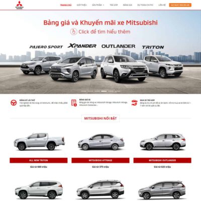 Thiết kế web bán ô tô Misubishi