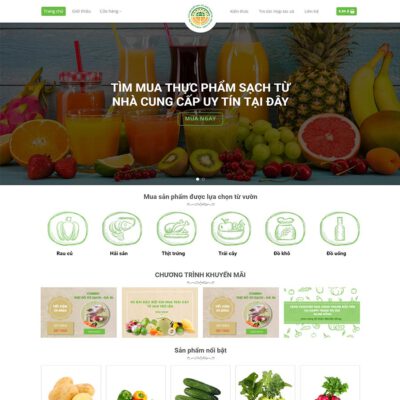 Thiết kế web nông sản 03
