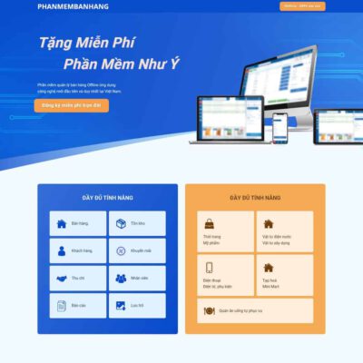 Thiết kế web Landing page giới thiệu phần mềm