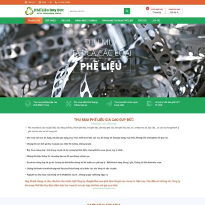 Thiết kế web thu mua đồng nát, phế liệu