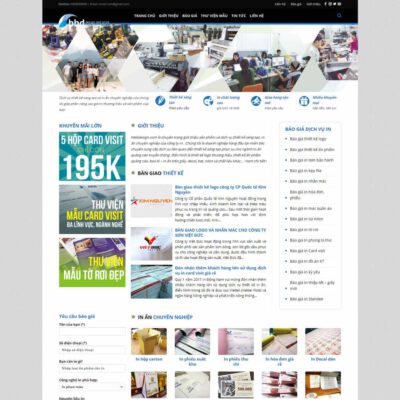 Thiết kế web dịch vụ thiết kế, in ấn 02