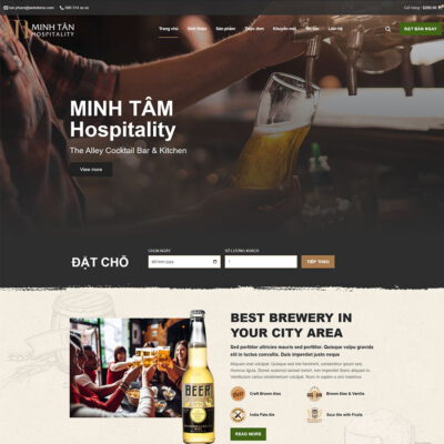 Thiết kế web bán bia rượu