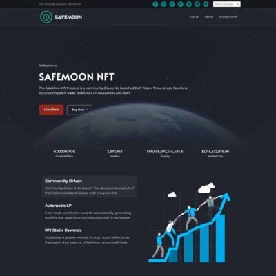 Thiết kế web Landing page giới thiệu tiền điện tử - crypto 01