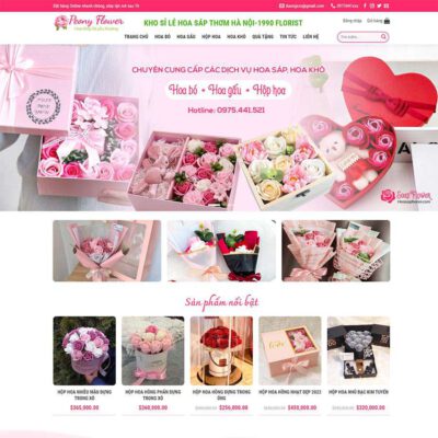 Thiết kế web cửa hàng bán hoa 03