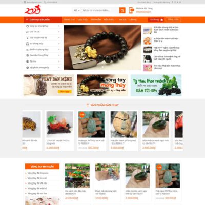 Thiết kế web Shop bán vật phẩm phong thủy
