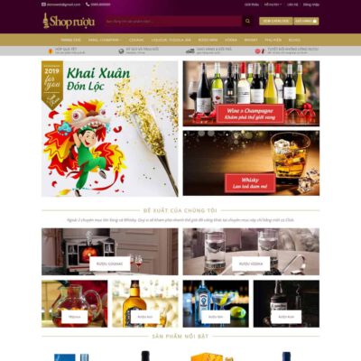 Thiết kế web cửa hàng bán rượu