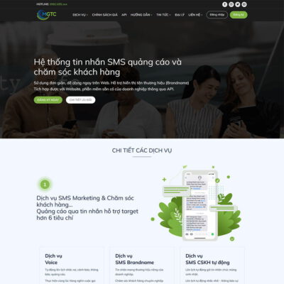 Thiết kế web tổng đài tin nhắn SMS
