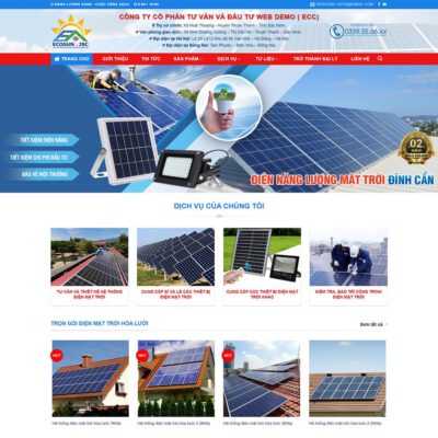 Thiết kế web điện năng lượng mặt trời 02